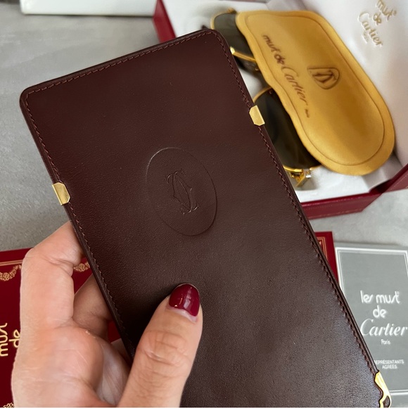 (SOLD)Rare Cartier Santos 24K Gold-plated Aviator Sunglasses (Vintage) - Picture 11 of 16